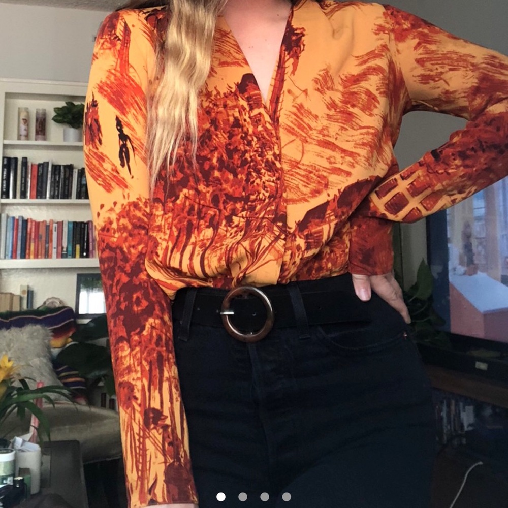 SOLD aritizia babaton burnt orange blouse 🧡